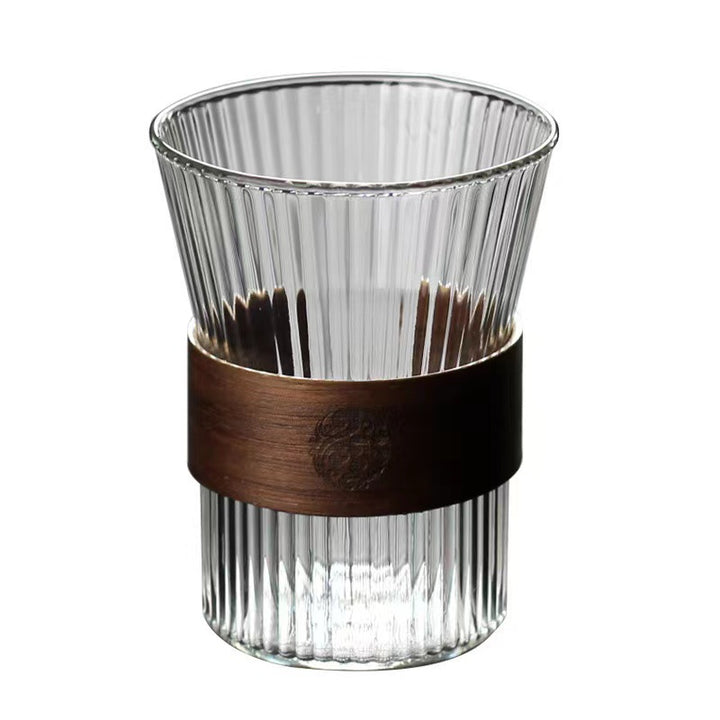 Ladies glass with stylish wooden ring Kalsten