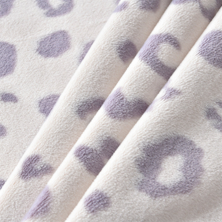 Luxury Leopard-Print Fleece Throw Blanket Kalsten
