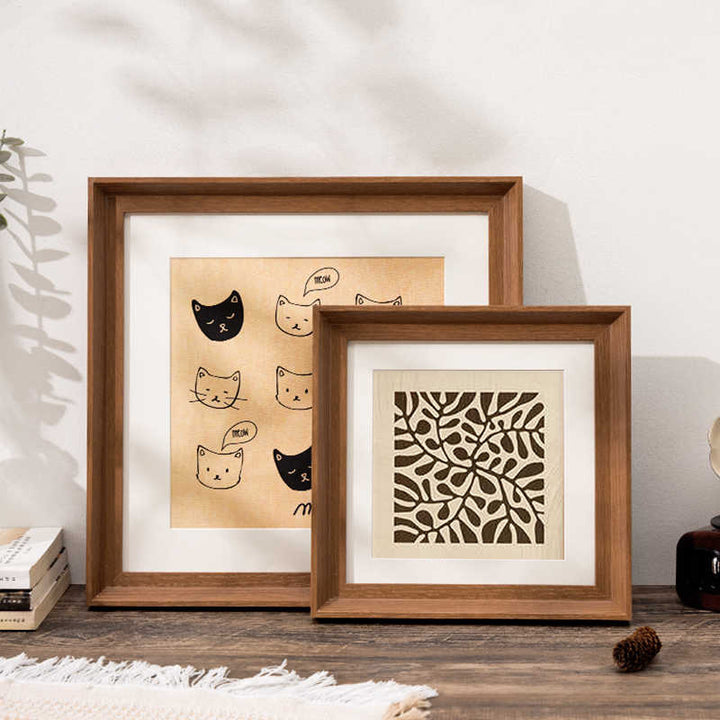 Artistic Cat Illustration Picture Frame for Wall Decor