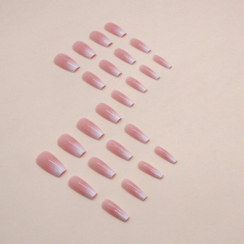 Art nails with elegant gradient and high gloss finish Kalsten