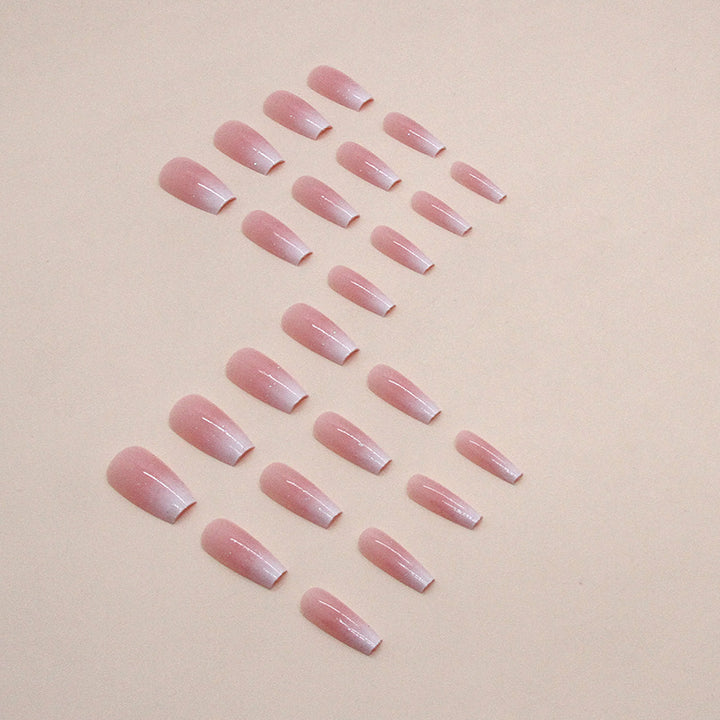 Art nails with elegant gradient and high gloss finish Kalsten