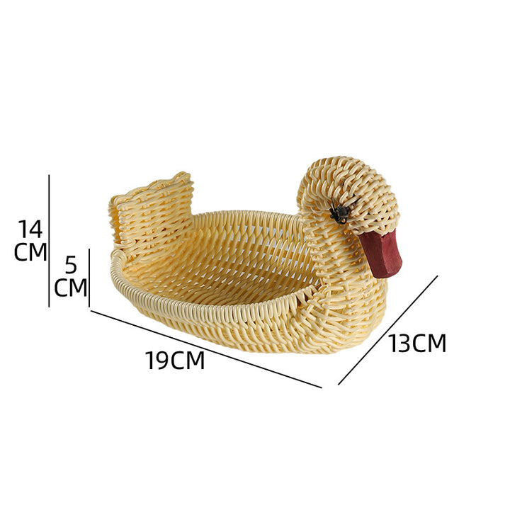 Unisex Braided Decoration Basket in Duck Shape Kalsten