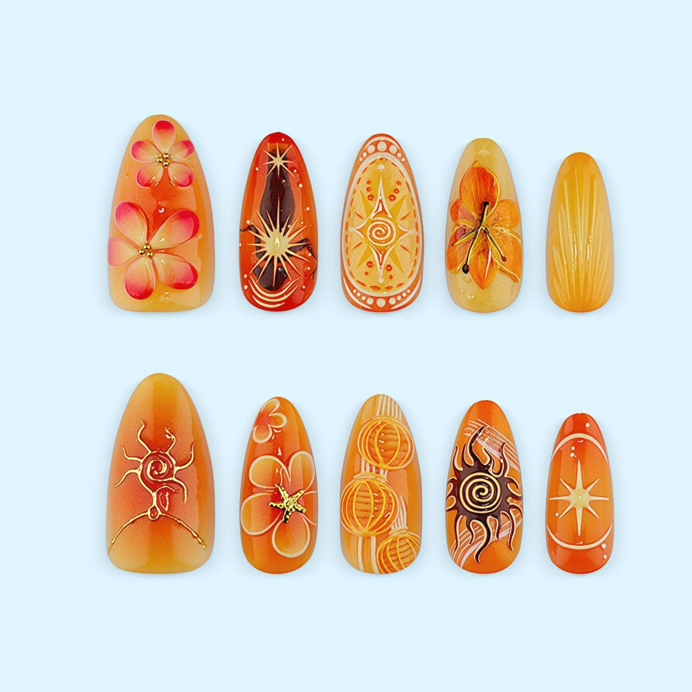 Artificial nails with elegant floral design Kalsten