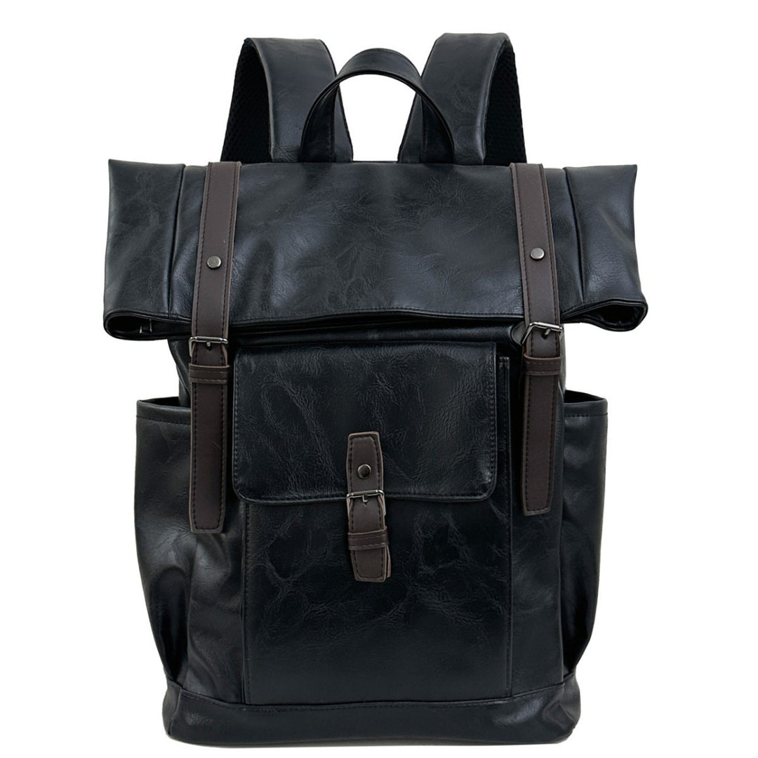 Vintage Leather Carry-All Backpack
