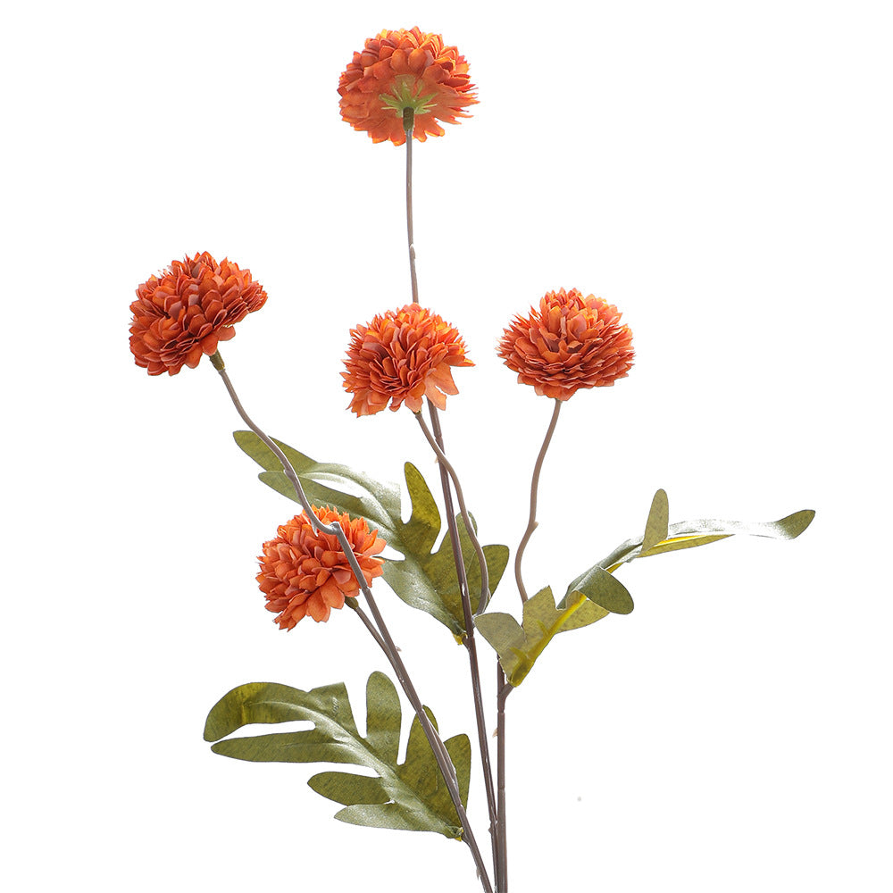 Artificial flower branch with intricate flowers