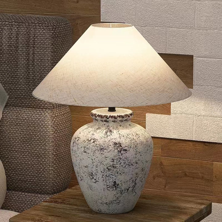Decorative Table Lamp with Unique Ceramic Base