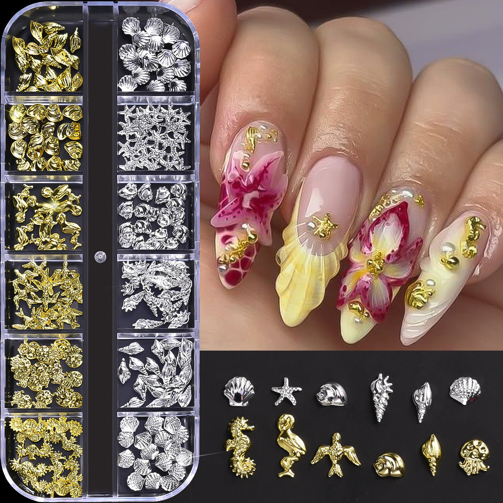 3D Sea-Inspired Nail Art Charms
