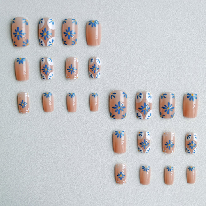 Floral Acrylic Nail Art Design