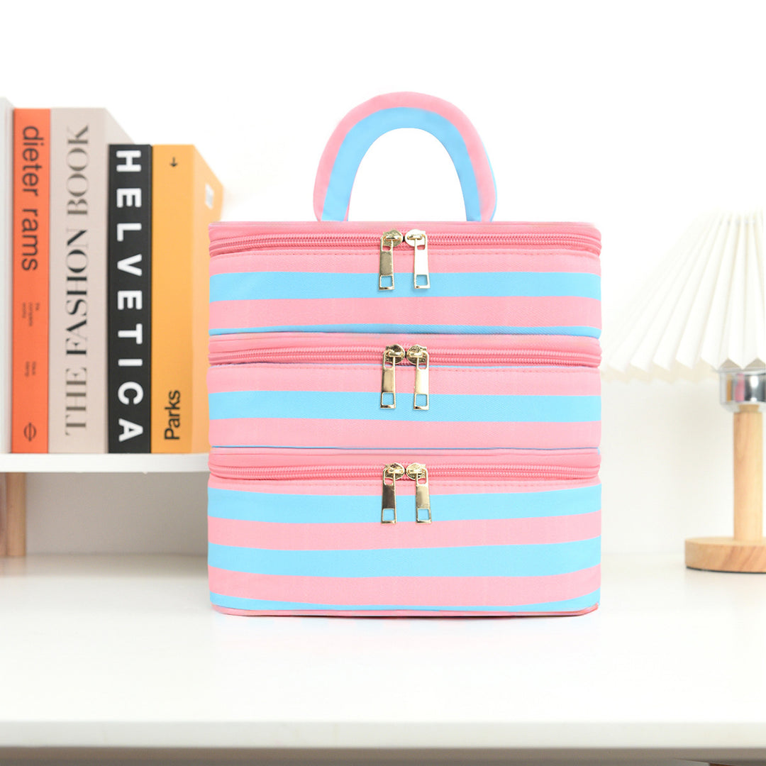 Cosmetic organizer bag with multiple compartments Kalsten