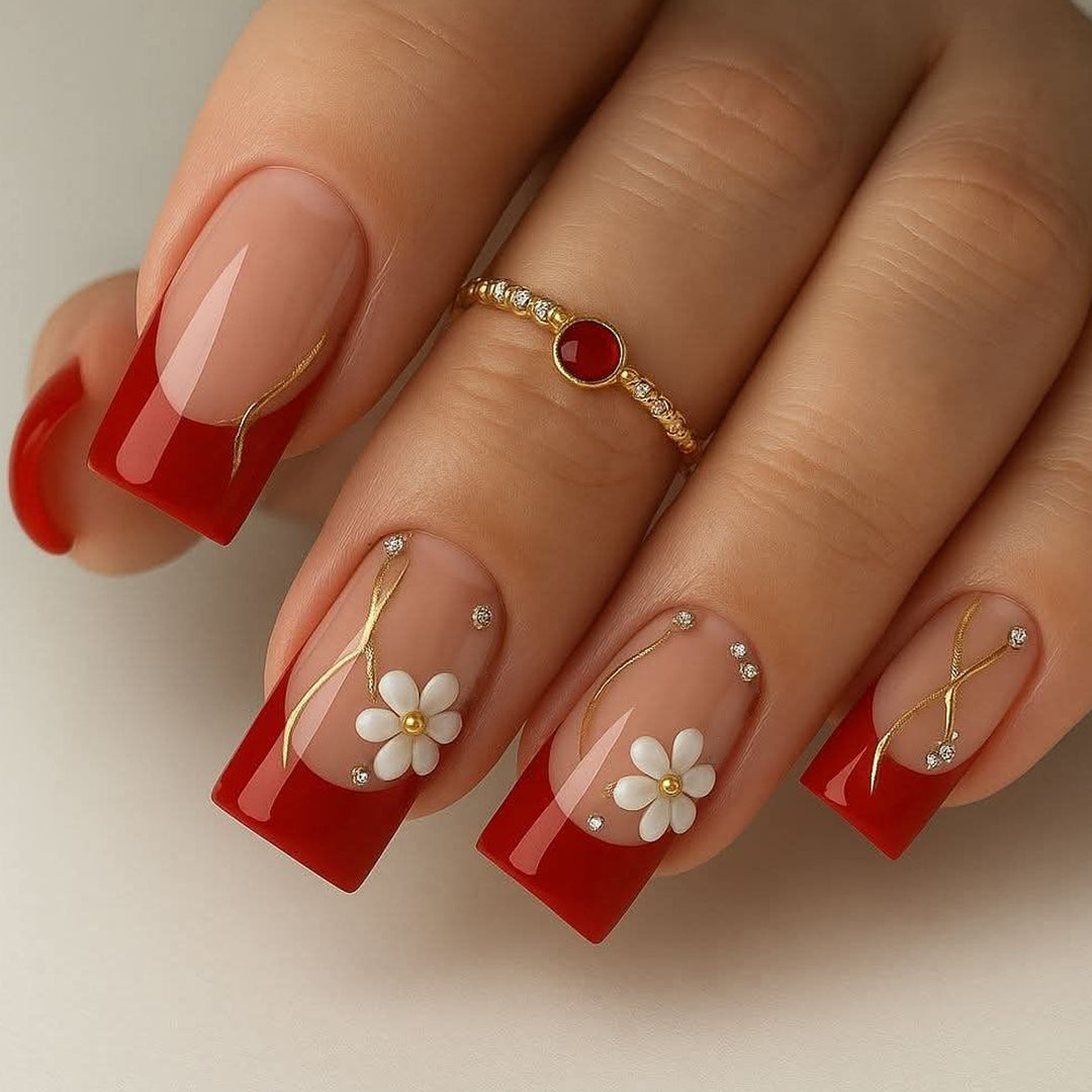 Decorative Floral Nail Art Extensions Kalsten 1789713556