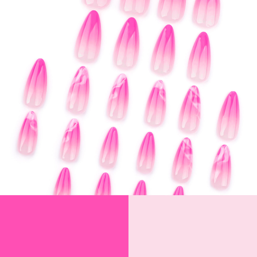 Artistic acrylic nails with elegant ombre design Kalsten