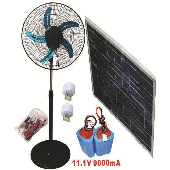 Unisex Solar-Powered Stand Fan by Kalsten