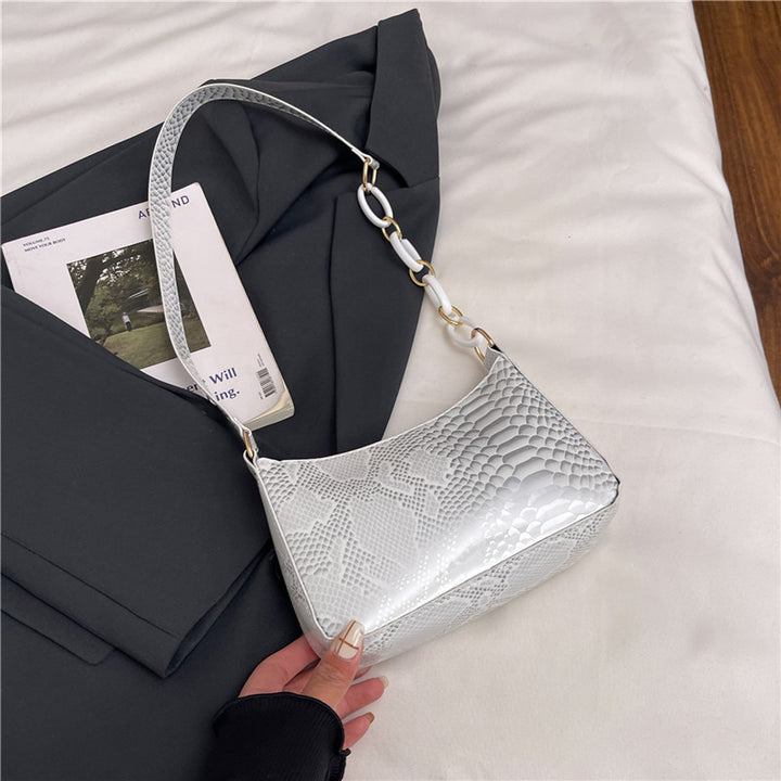 Stylish Textured Snakeskin Effect Handbag Kalsten