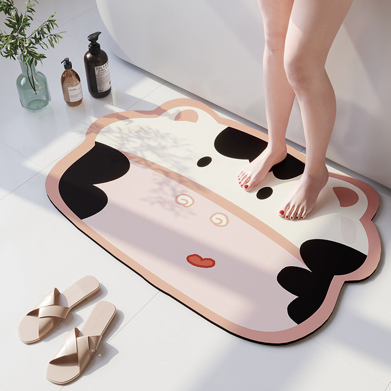 Playful Cat-Shaped Bath Mat