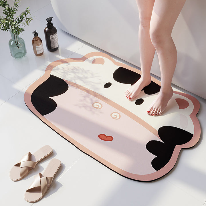 Playful Cat-Shaped Bath Mat