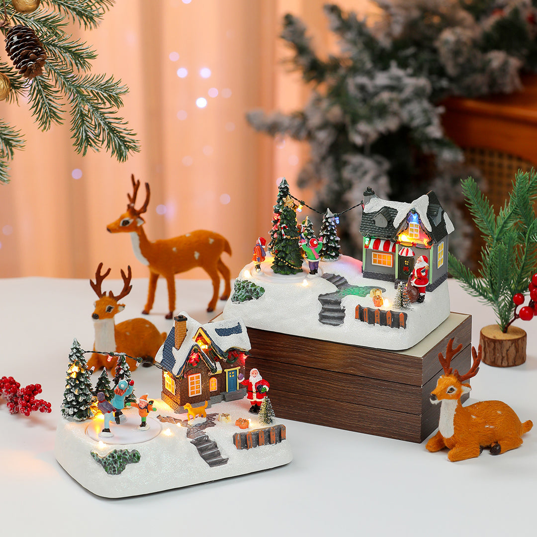 LED Illuminated Christmas Village Scene Decoration Kalsten
