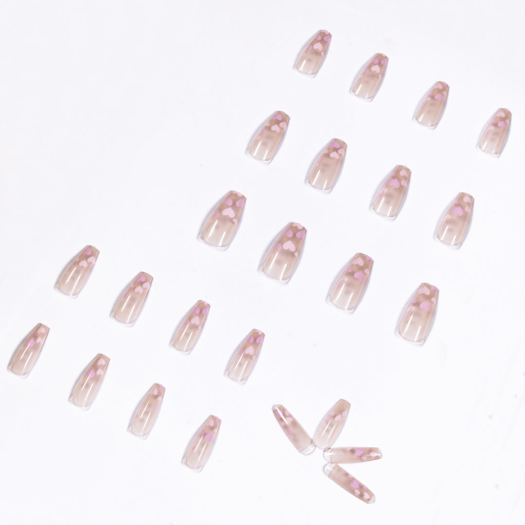 Artful Nail Art with Heart Pattern Kalsten