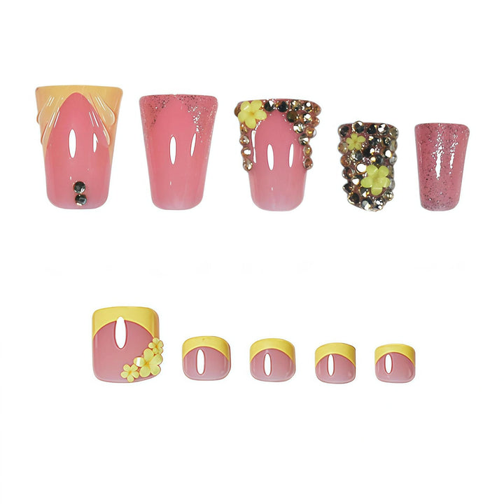Decorative Rhinestone Press-On Nail Set Kalsten