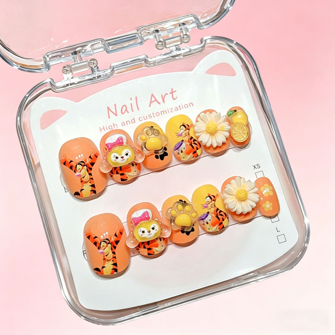 Customized Cartoon-Inspired Press-On Nail Art Set Kalsten