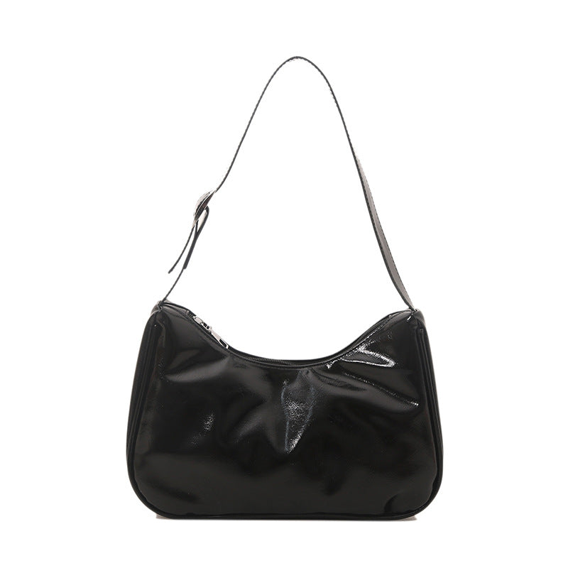 Vintage-Inspired Soft Patent Leather Handbag Kalsten