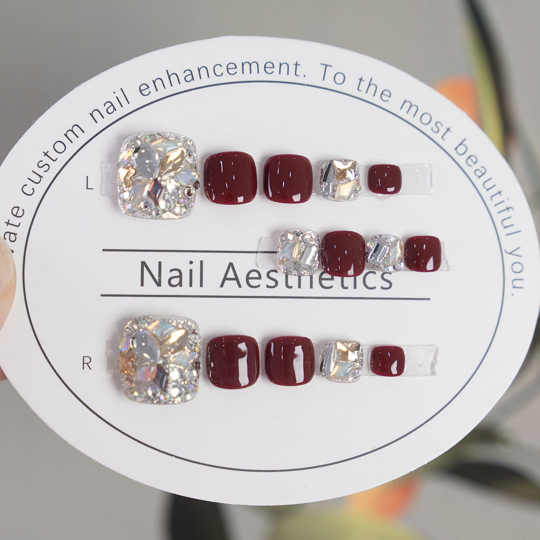 Deluxe Rhinestone Pedicure Nail Art