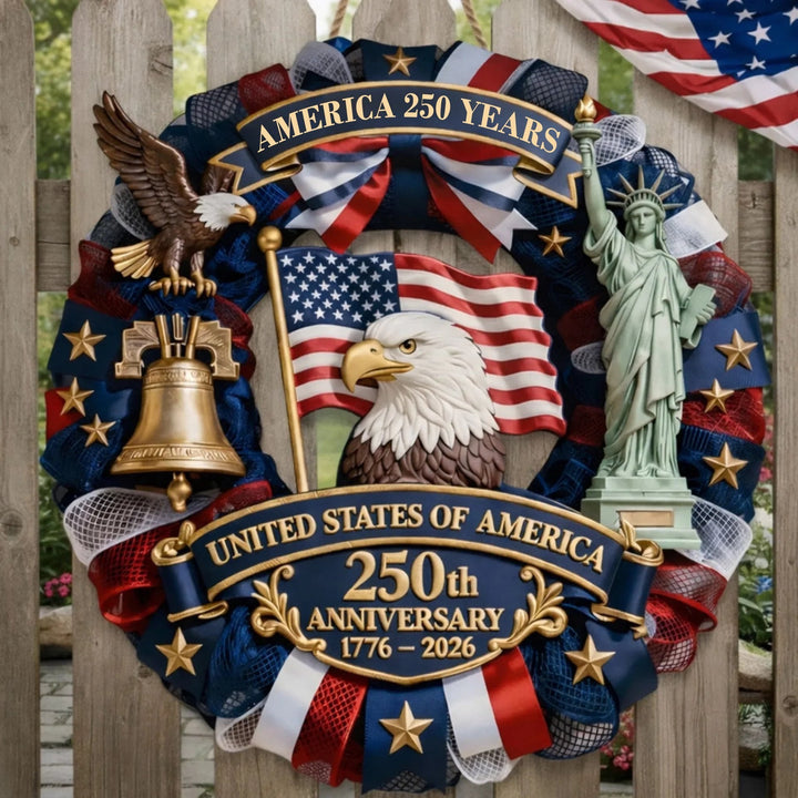 Unisex decorative country house door wreath with overlapping wooden stars and multiple ribbon bows Kalsten