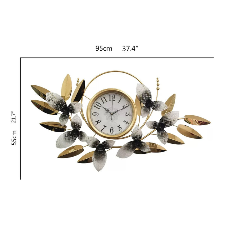 Decorative Metal Floral Wall Clock Kalsten