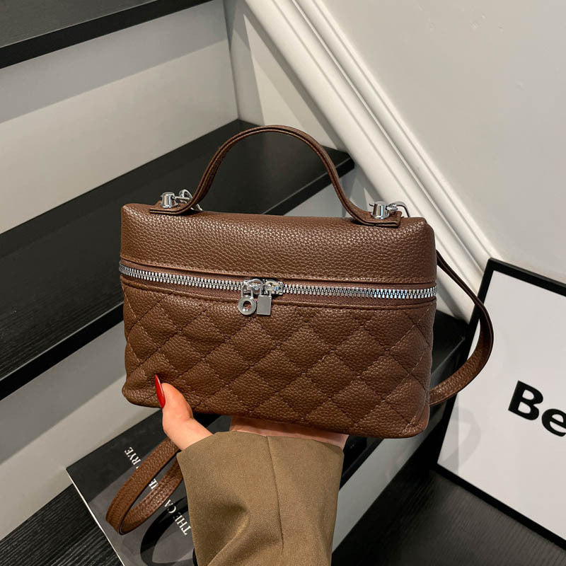 Quilted Leather Crossbody Handbag