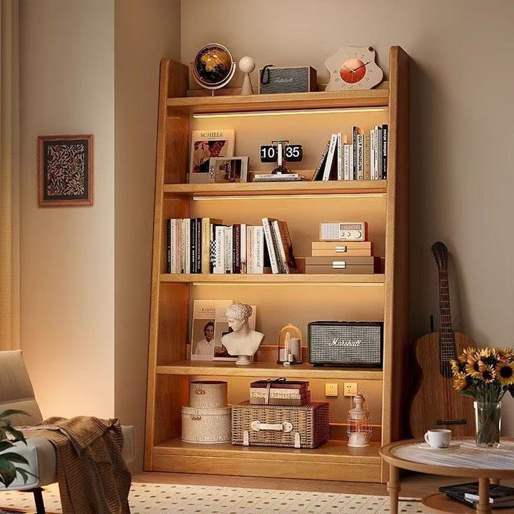 Modern bookcase with integrated LED lighting Kalsten