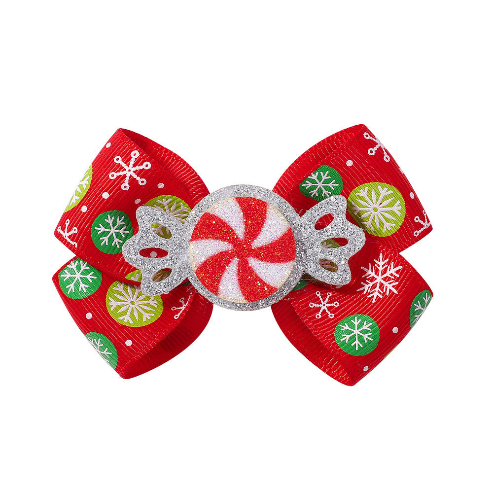 Festive Holiday Hair Bow Clip Kalsten
