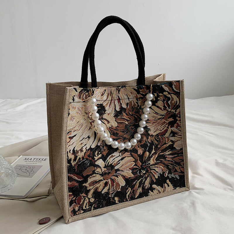 Elegant Floral Pattern Tote Bag