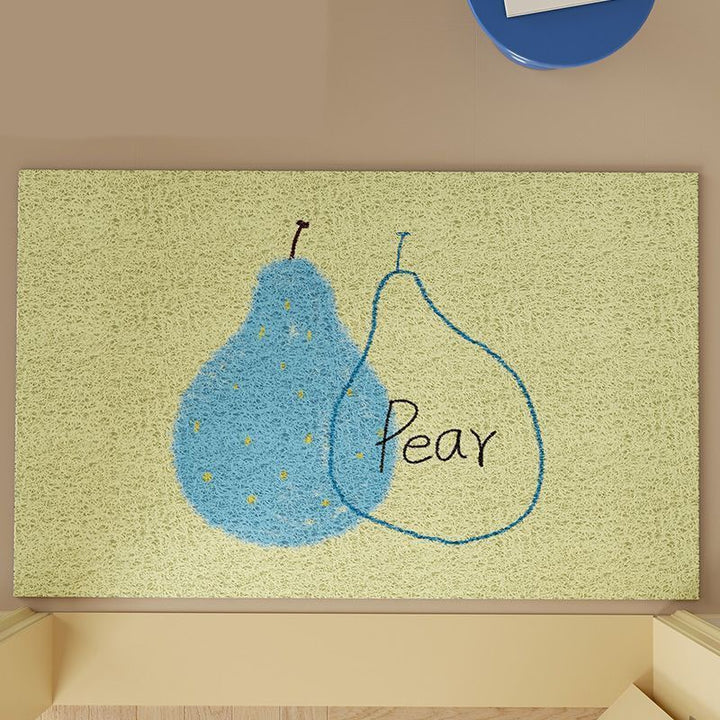Decorative Apple Themed Floor Mat for Home