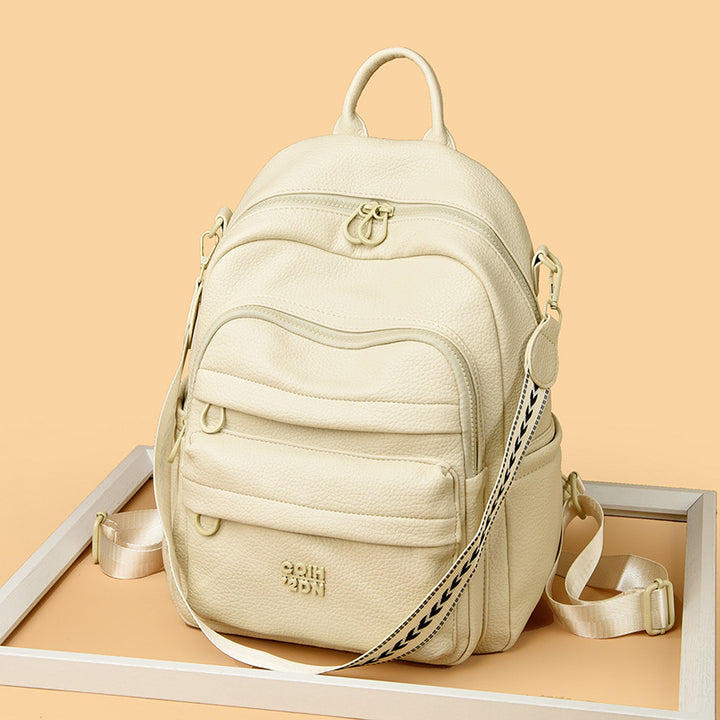Leather Multi-Compartment Backpack Kalsten