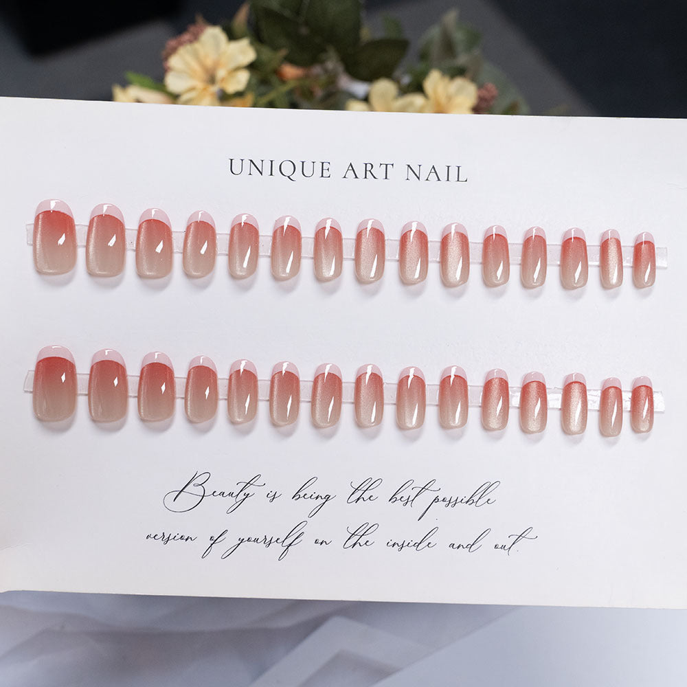 Elegant Gel French Tip Press-On Nails
