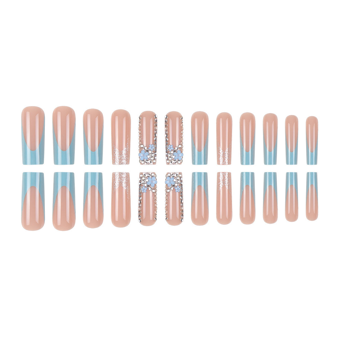 Elegant Floral-Design Press-On Nails Kalsten
