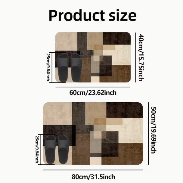 Geometric Patterned Anti-Slip Bath Mat Kalsten