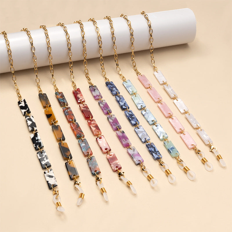 Chunky Abstract Pattern Eyewear Chain kalsten