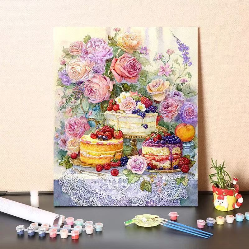 DIY Dessert-Themed Paint by Numbers Art Kit Kalsten