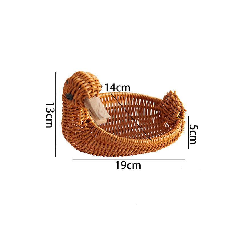 Decorative Woven Duck-Shaped Basket Kalsten