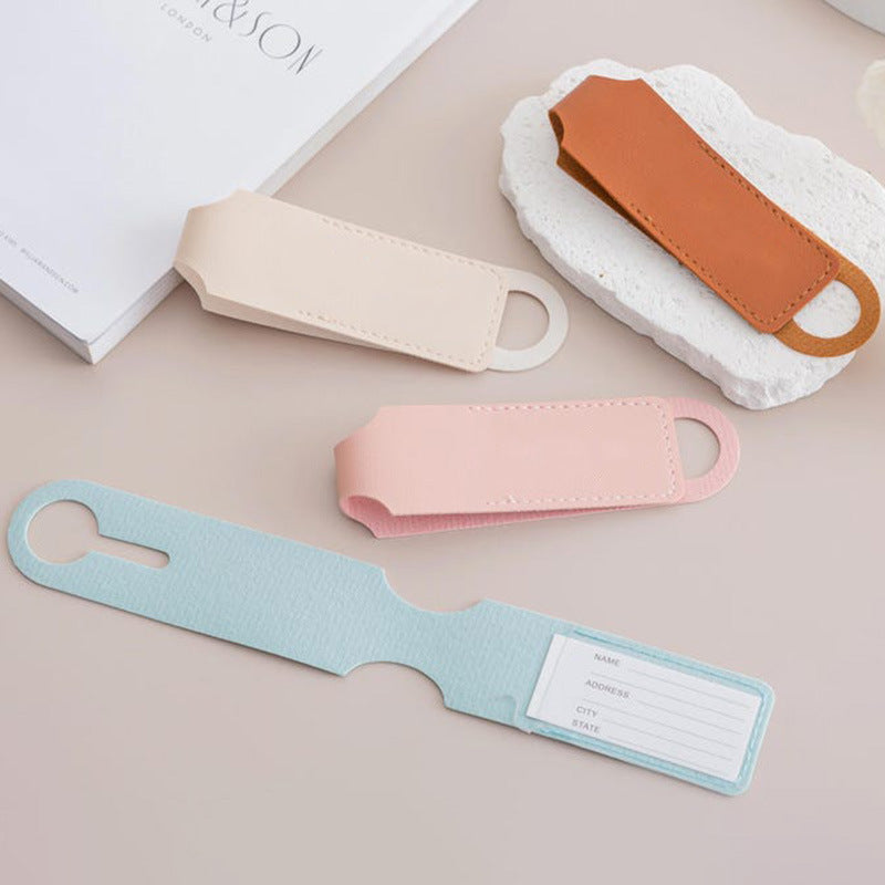 slim leather AirTag key tag protective case with keyring loop Kalsten