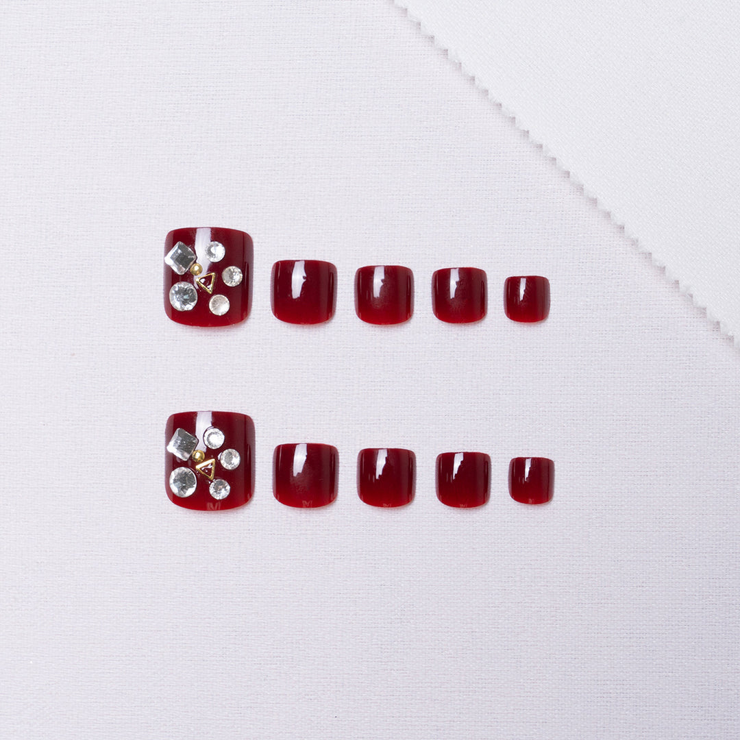 Rhinestone Decorative Toe Nail Art