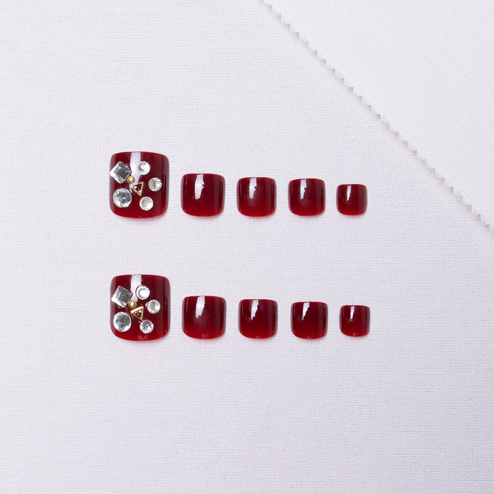 Rhinestone Decorative Toe Nail Art