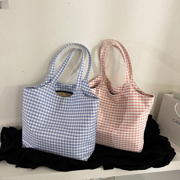 Checkered Gingham Tote Bag