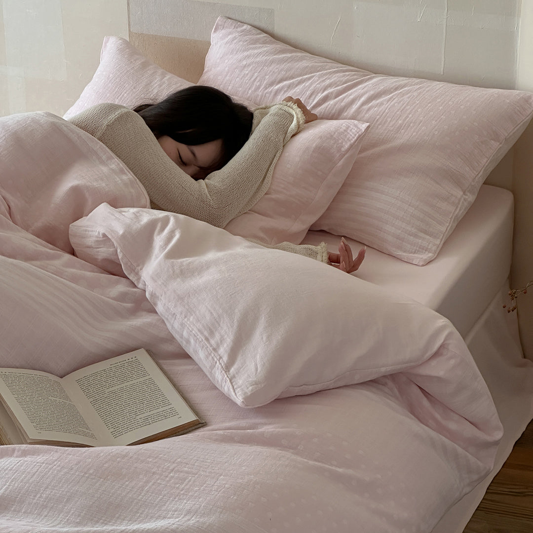 Bedding set made of double-layer cotton gauze with light duvet and pillowcase