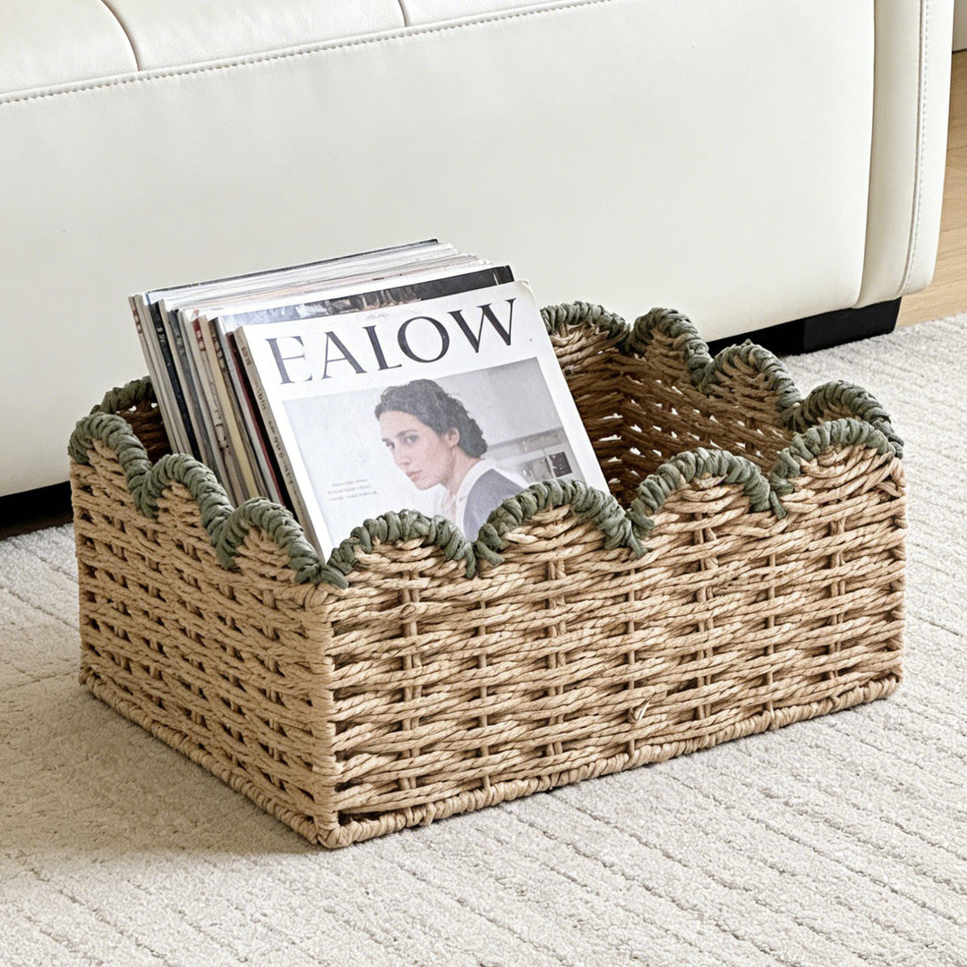 Decorative storage basket with wave edge Kalsten