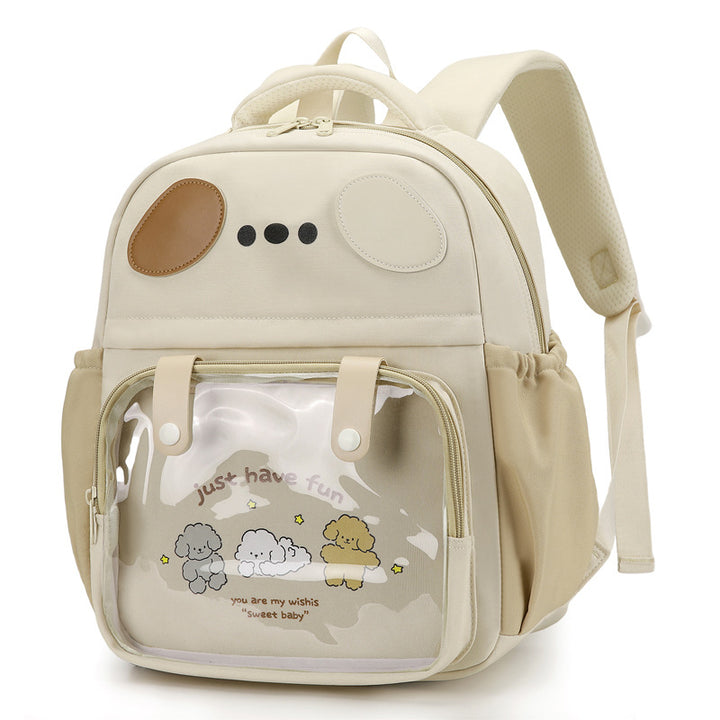 Backpack with Transparent Compartment and Playful Design Kalsten