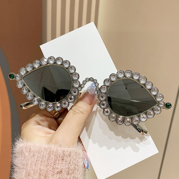 Ladies Glamorous Sunglasses with Sparkling Rhinestone Decoration Kalsten