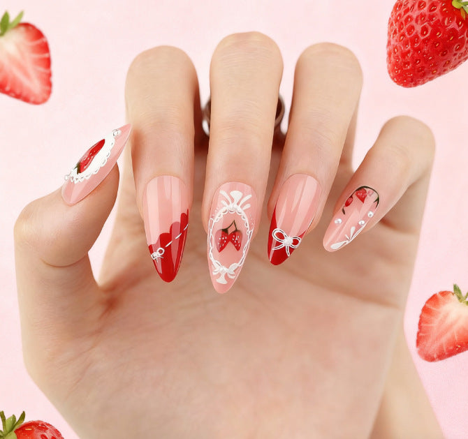 Creative Strawberry Nail Art Enhancements Kalsten