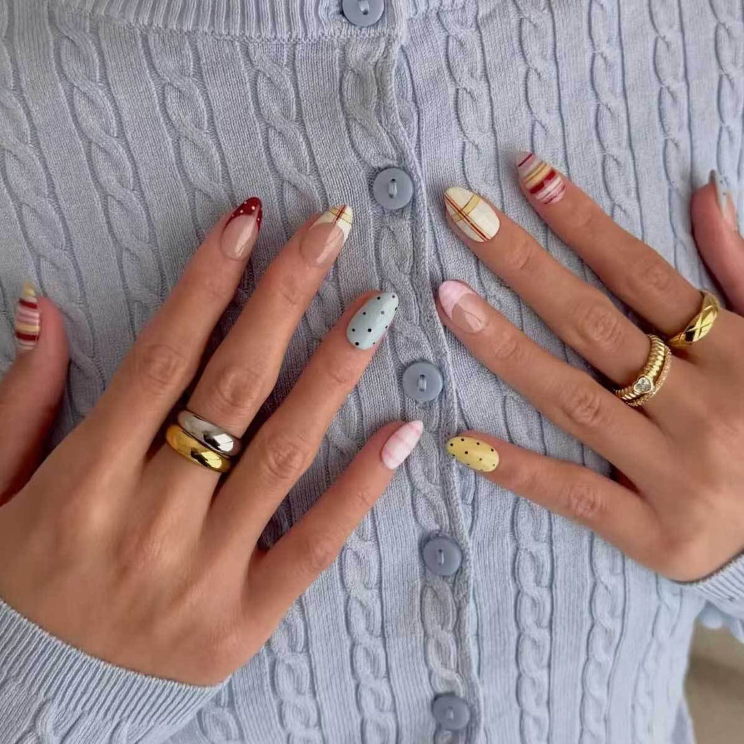Trendy Mixed Design Nail Art