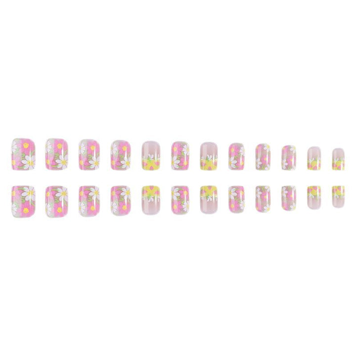 Floral-Themed Press-On Nail Art